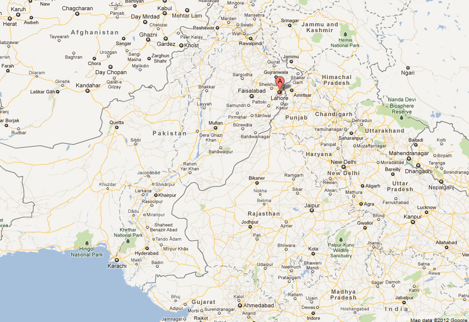 map of lahore pakistan